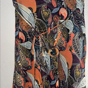 Larry Levine Multicolor Paisley Skirt